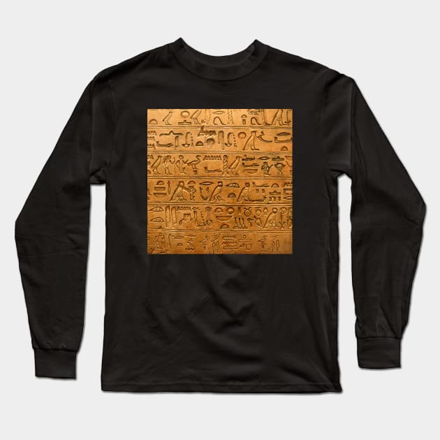 Egyptian hieroglyphics Long Sleeve T-Shirt by Dashu